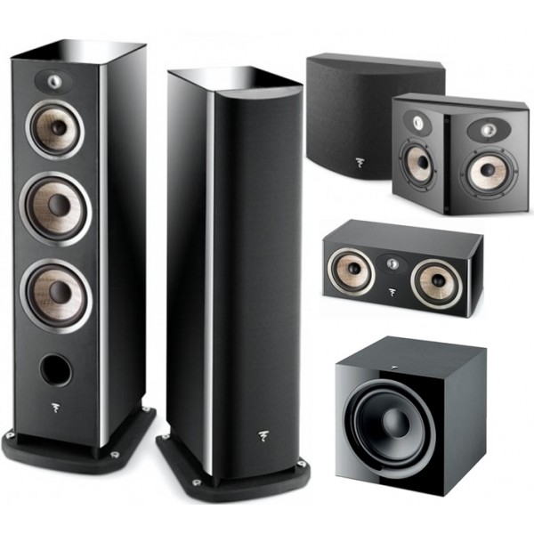 Focal SIB EVO Atmos 5.1.2 Sistema de altavoces de cine en casa de dos vías  Bass-Reflex compatible con Dolby Atmos